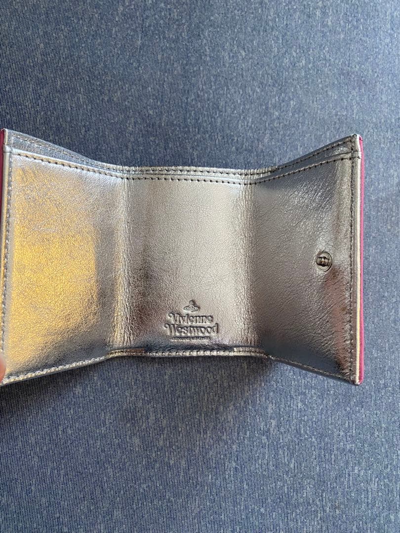 ヴィヴィアン　ピンクレザー　ミニ財布