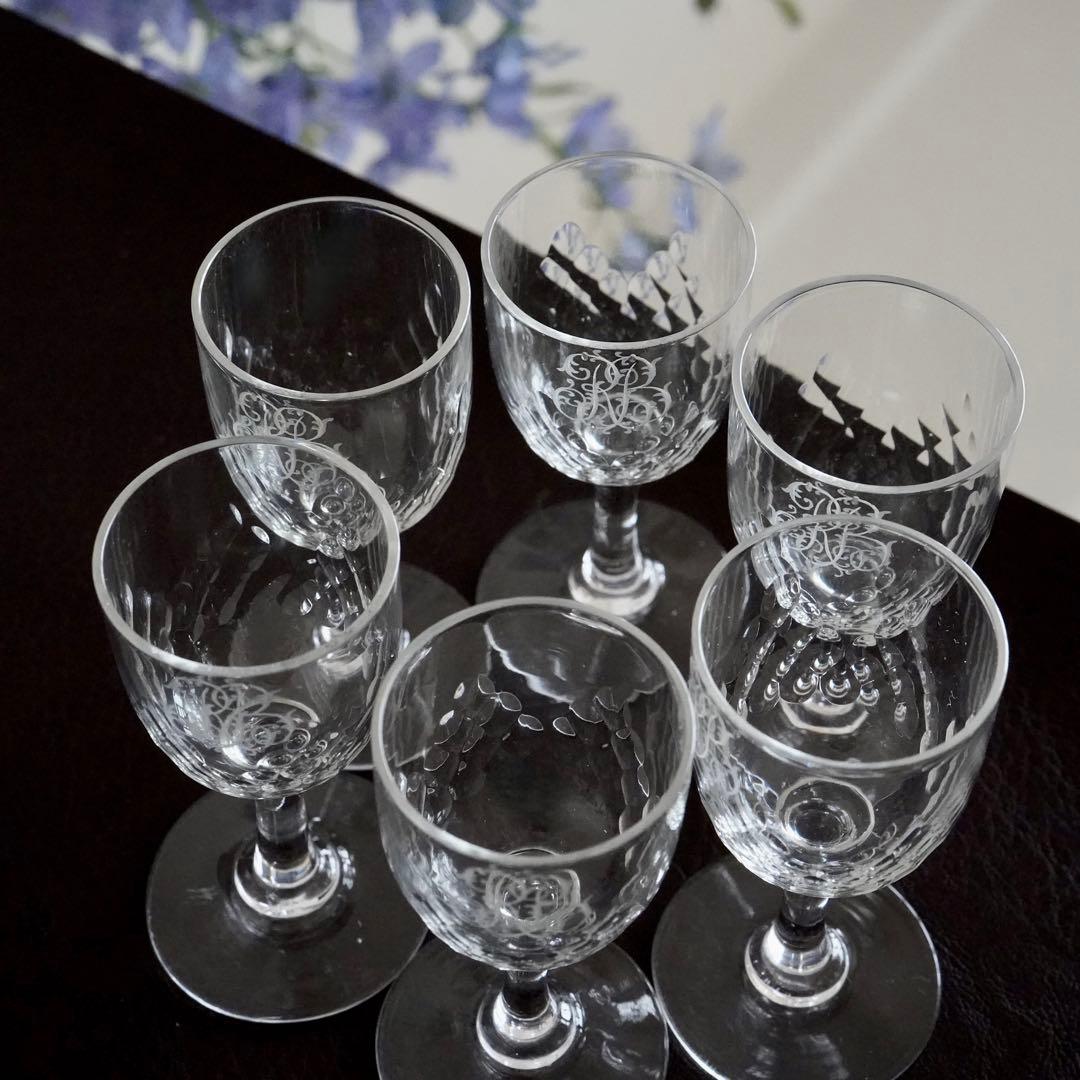 オールドバカラ リシュリュー＆モノグラム★リキュール ショットグラス 6客セット