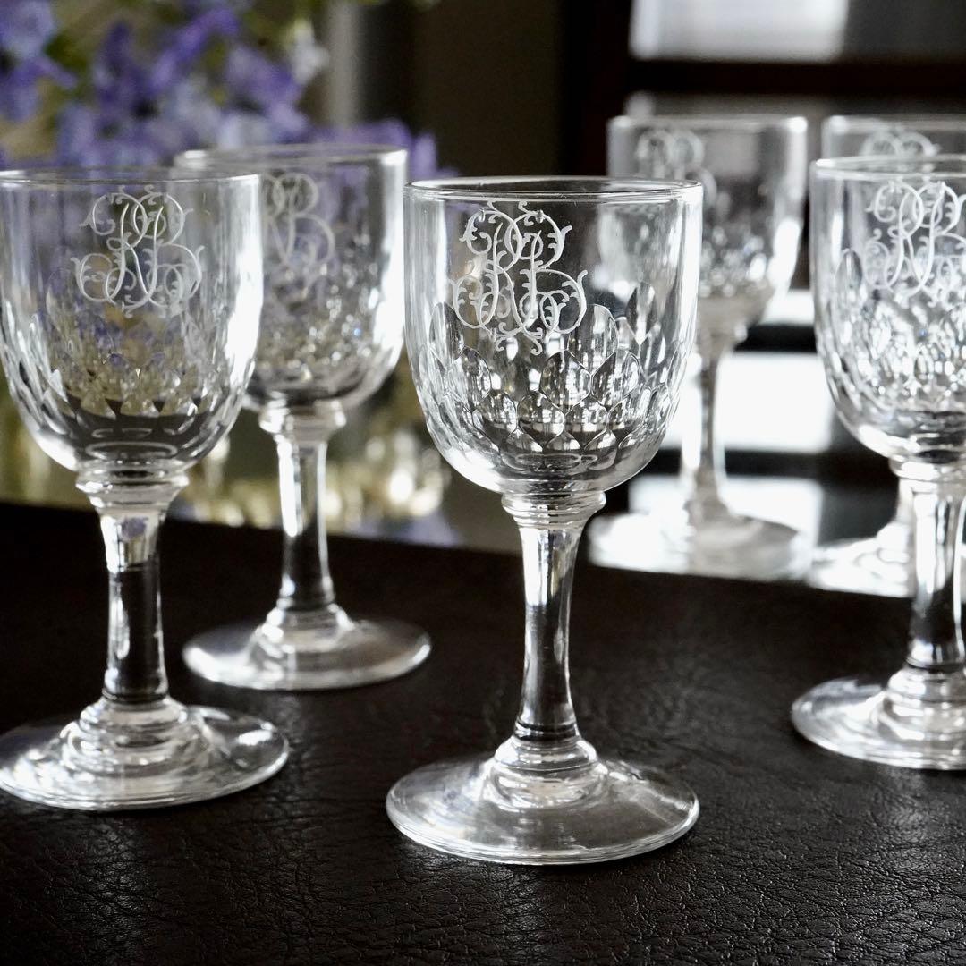 オールドバカラ リシュリュー＆モノグラム★リキュール ショットグラス 6客セット
