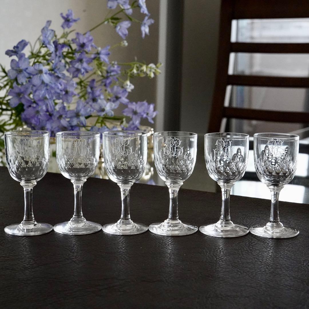 オールドバカラ リシュリュー＆モノグラム★リキュール ショットグラス 6客セット