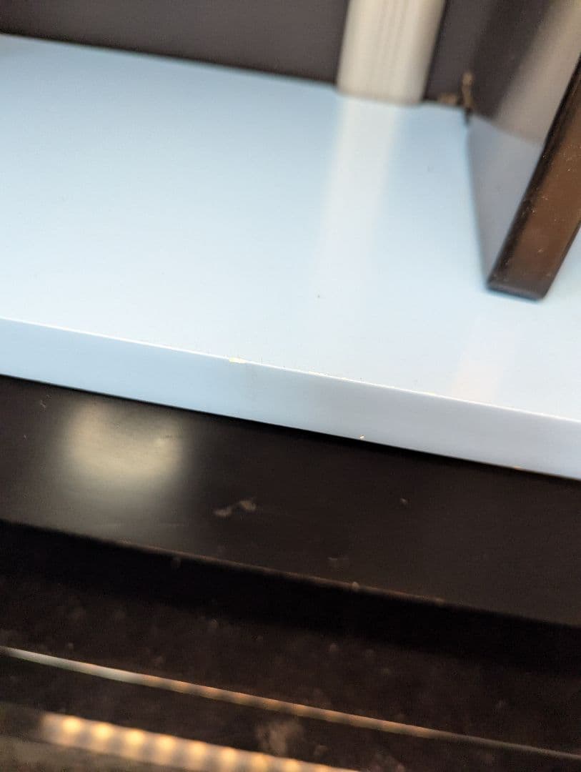 黒のデスク LEDライト付き 収納棚くろがねコンポーネント勉強机