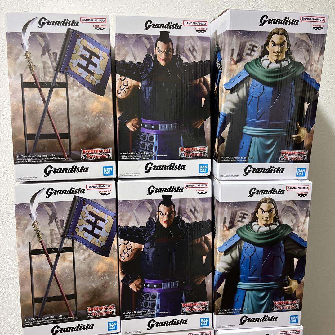 人気 プライズ フィギュア キングダム 王騎・騰・旗 4点セット