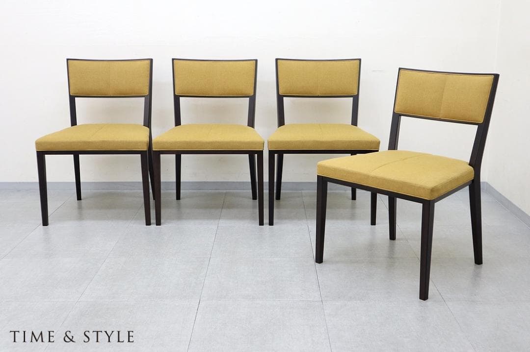 B①4脚セット 美品 TIME&STYLE ダイニングチェア 椅子 旭川家具