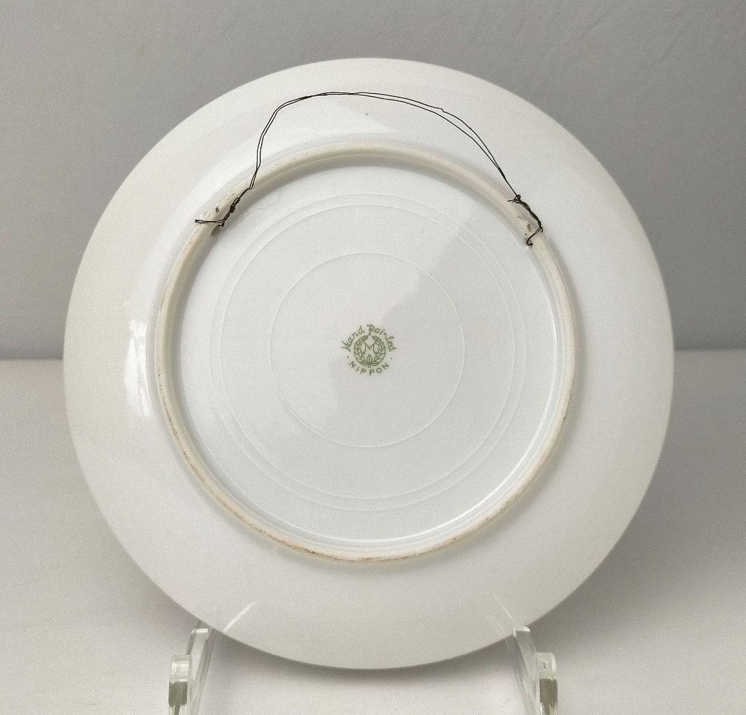 美品★オールドノリタケ 川辺 乾拭き屋根 田園風景絵 皿