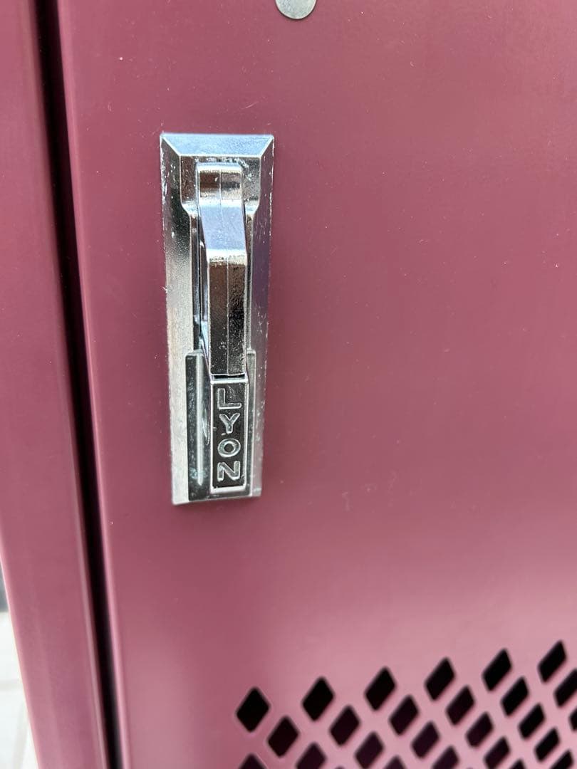 zzz　LYON リヨン 2段 スチールロッカー えんじ色