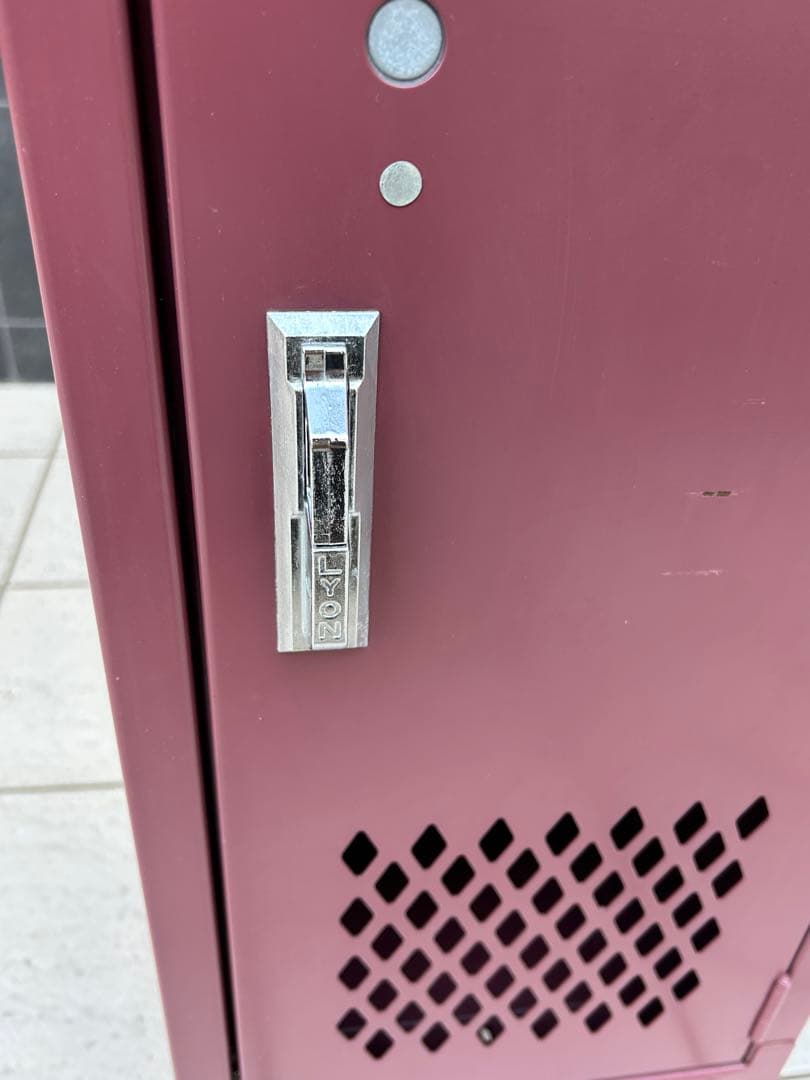 zzz　LYON リヨン 2段 スチールロッカー えんじ色