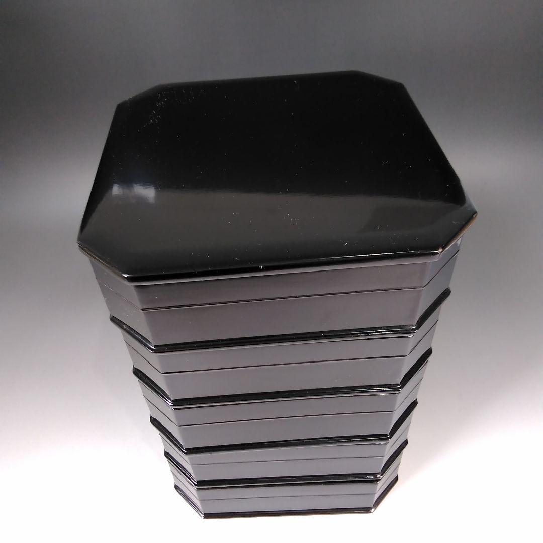 ア142 『塗師 川瀬表完』作 『黒真塗 五重縁高 共箱』茶道具 - メルカリ