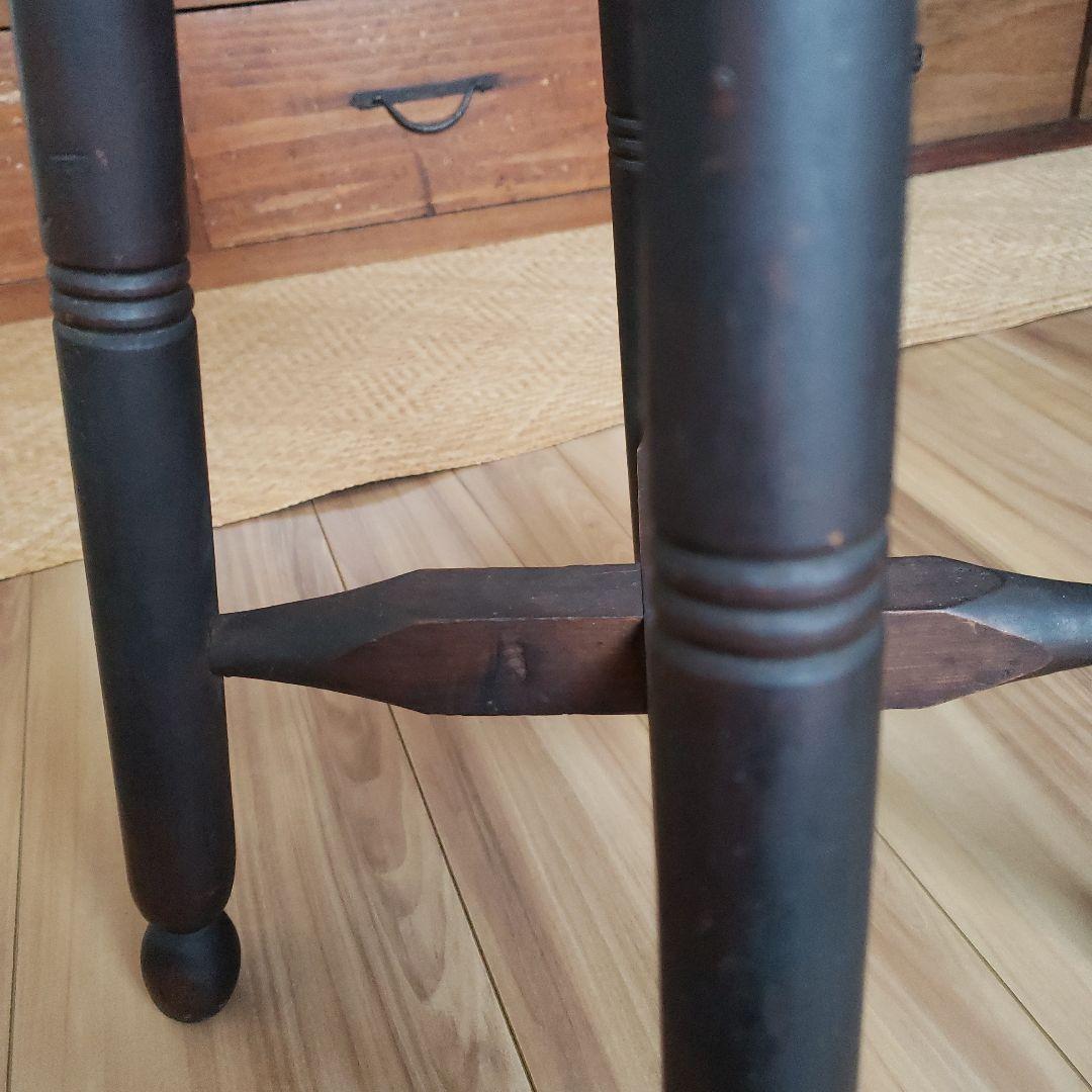 スツール 古い木製の椅子 古家具 レトロ アンティーク 木製 丸椅子 古椅子