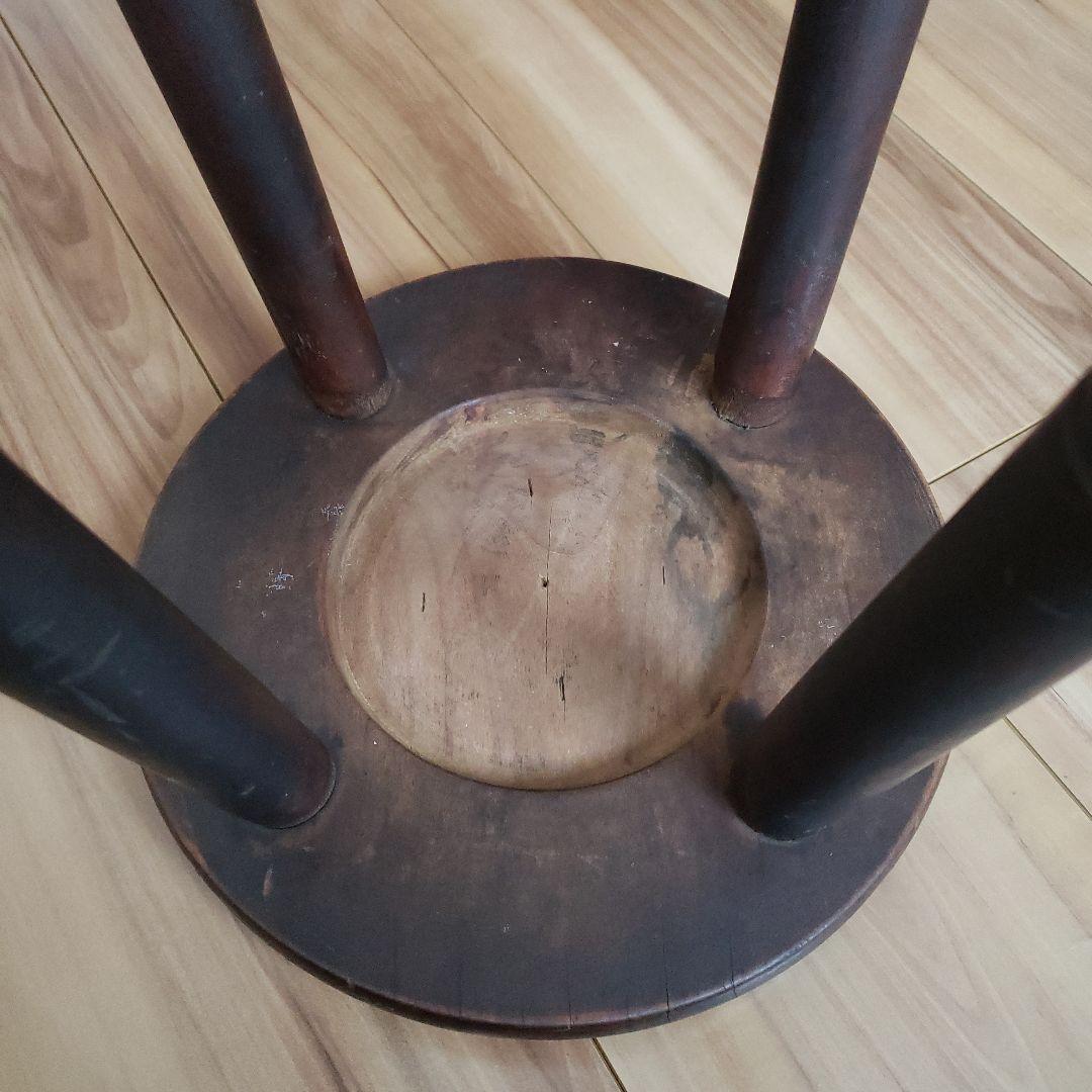 スツール 古い木製の椅子 古家具 レトロ アンティーク 木製 丸椅子 古椅子