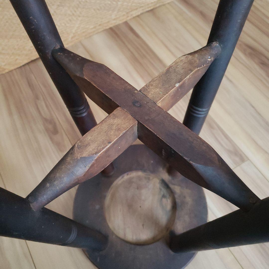 スツール 古い木製の椅子 古家具 レトロ アンティーク 木製 丸椅子 古椅子