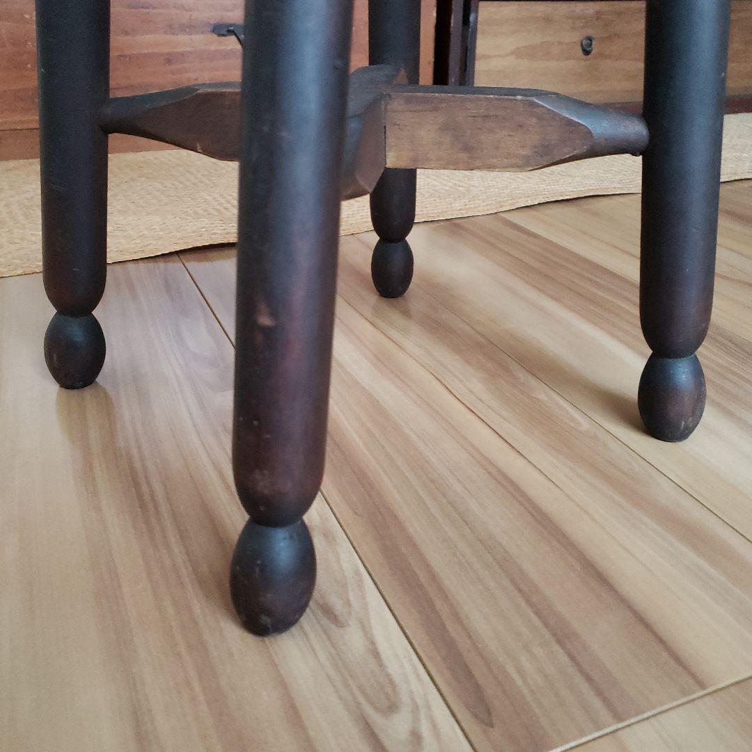 スツール 古い木製の椅子 古家具 レトロ アンティーク 木製 丸椅子 古椅子