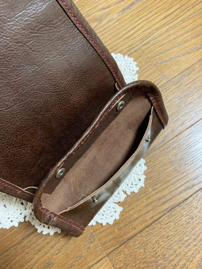 ご確認用　牛革 ダークチョコ ペンケース　オイルレザー