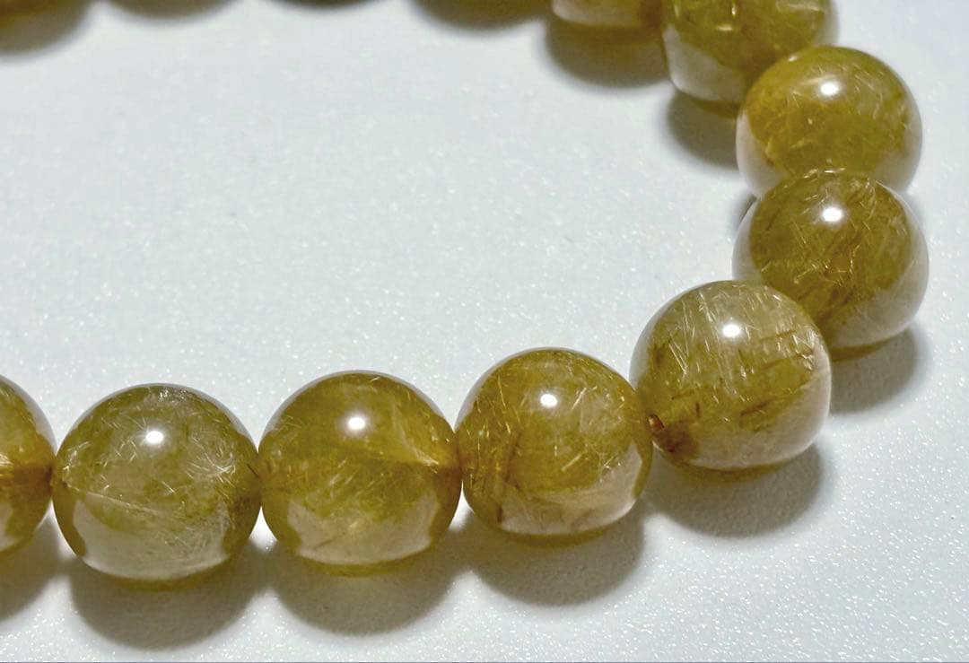 特注制作　夢幻品質　奇跡のオーカーヴィーナスルチルザギマウンテンクォーツのブレス