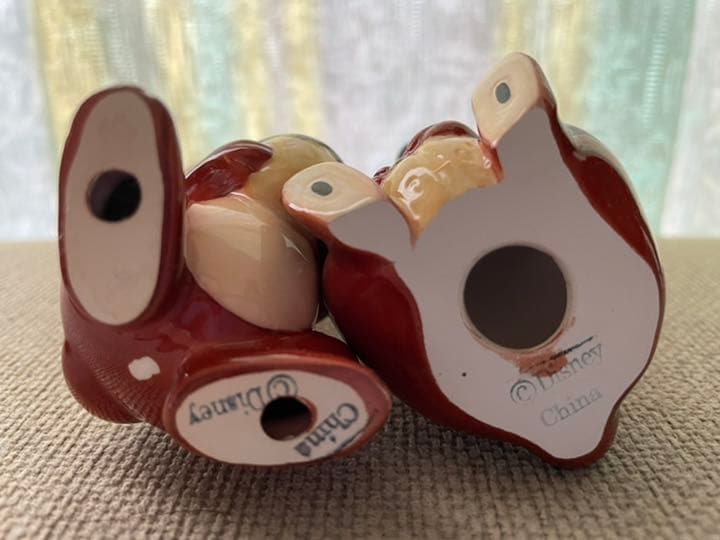 ディズニー チップ&デール 陶器 フィギュア チップ デール