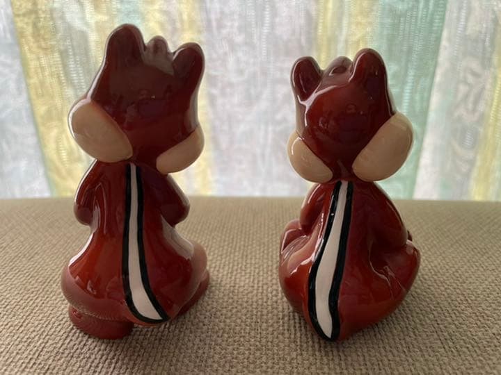 ディズニー チップ&デール 陶器 フィギュア チップ デール