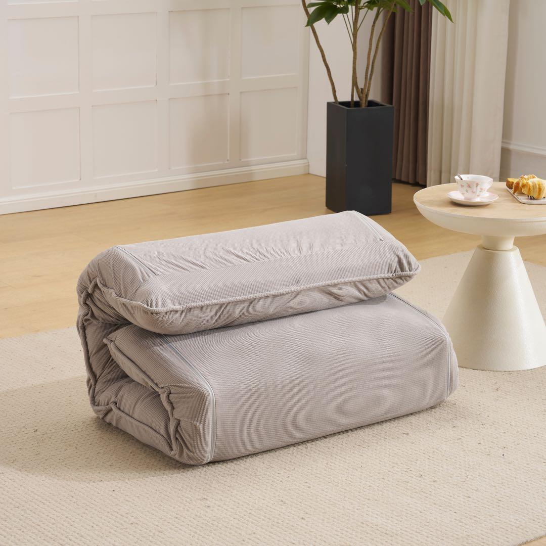 【新品】18段リクライニング折りたたみソファベッド 組立不要