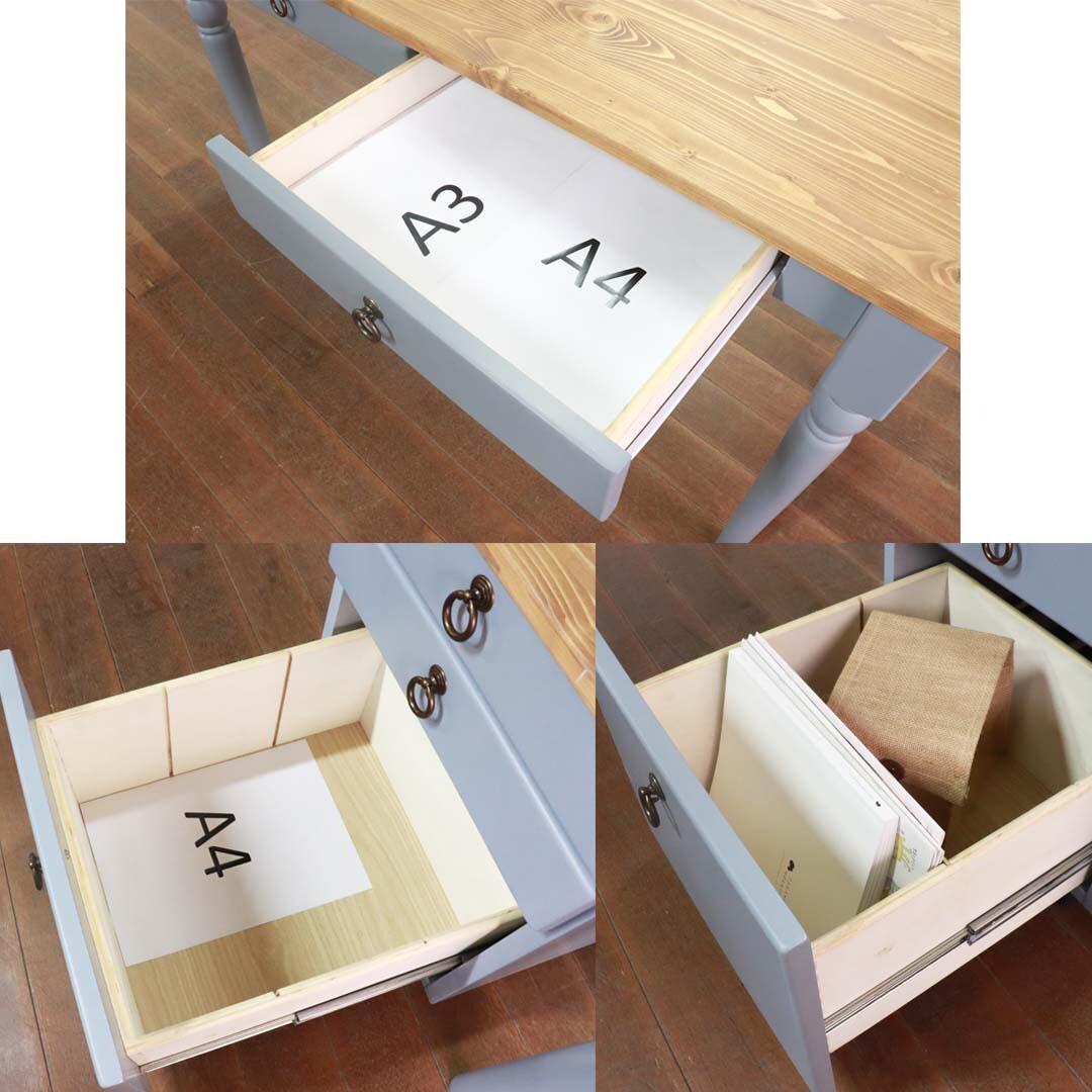 デスク＆ワゴンセット　幅130cm　ホワイト　テーブル　ワゴン　家具　おしゃれ