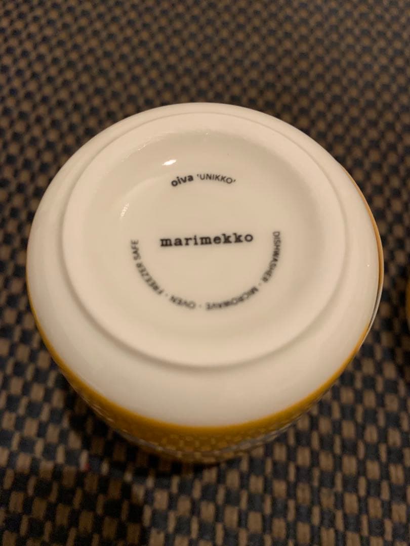 未使用品　マリメッコ　日本限定　イエロー　ボウル　湯呑みセット