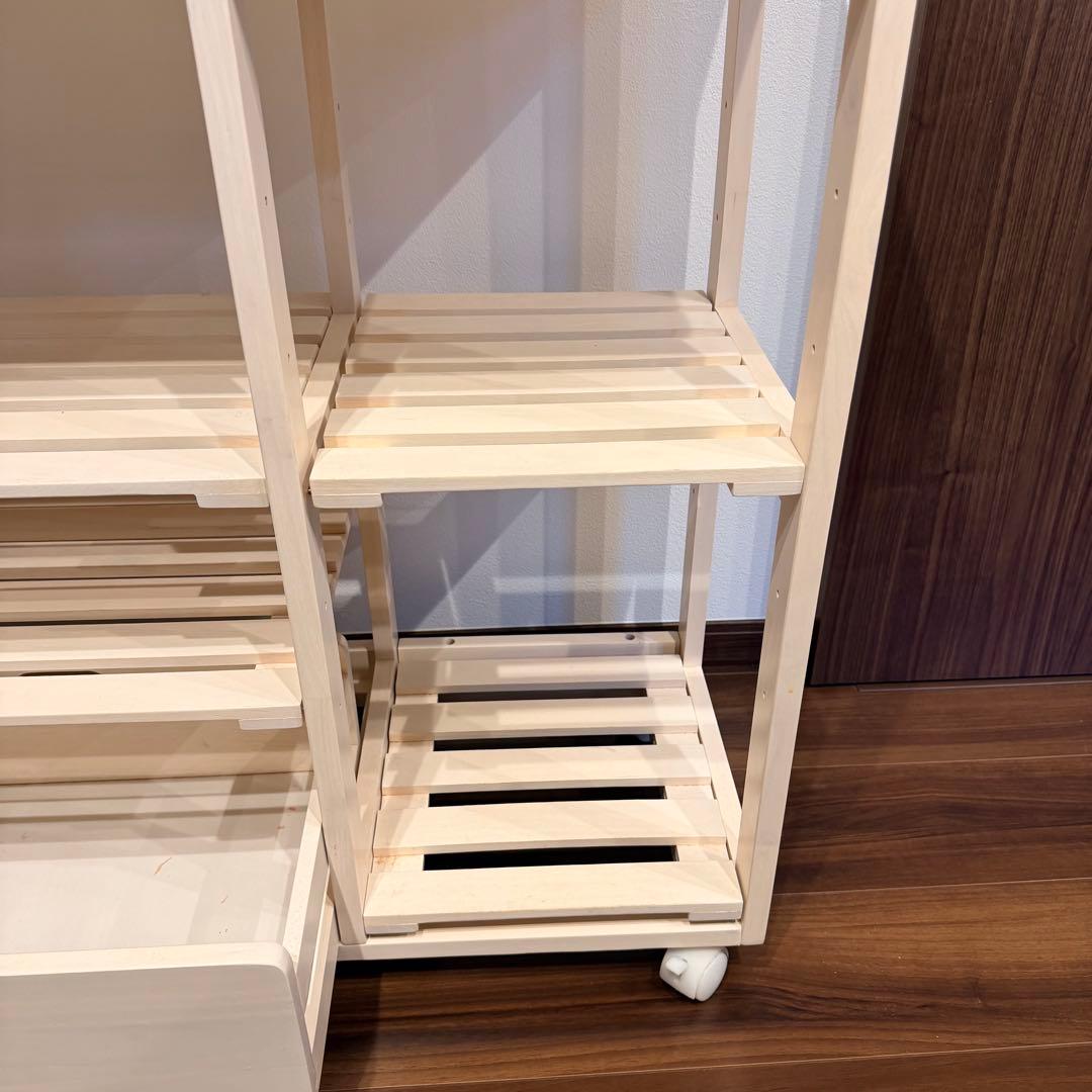 B-COMPANY キッチンワゴン キャスター付き ホワイト