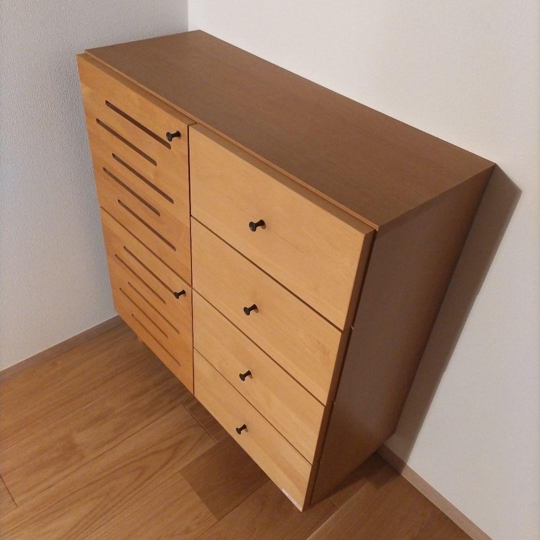 【大川家具】【日本製】天然木　リビングボード　キャビネット