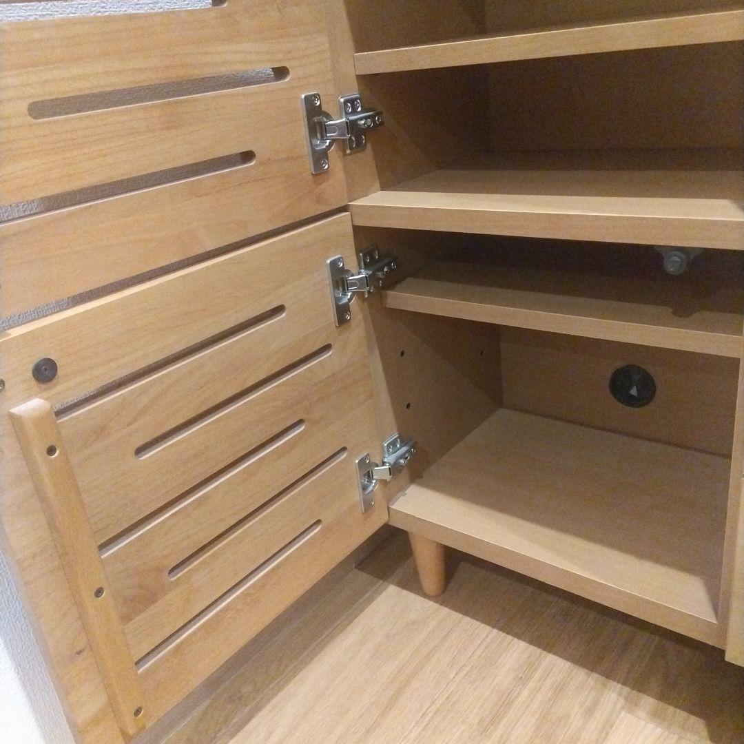 【大川家具】【日本製】天然木　リビングボード　キャビネット