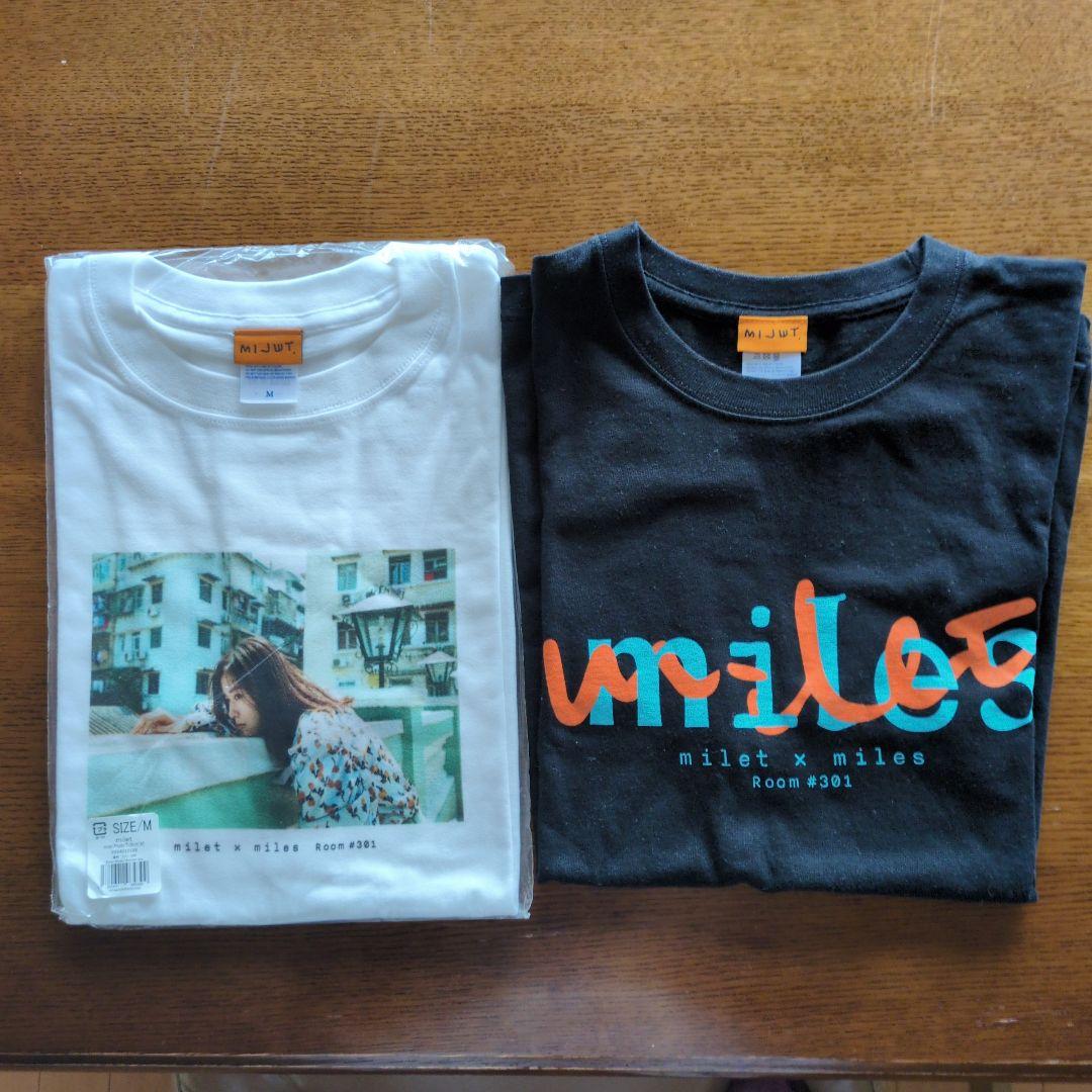milet milesTシャツ２種 Mサイズ新品１点、未使用に近い１点 2026年最新】milet tシャツの人気アイテム - メルカリ