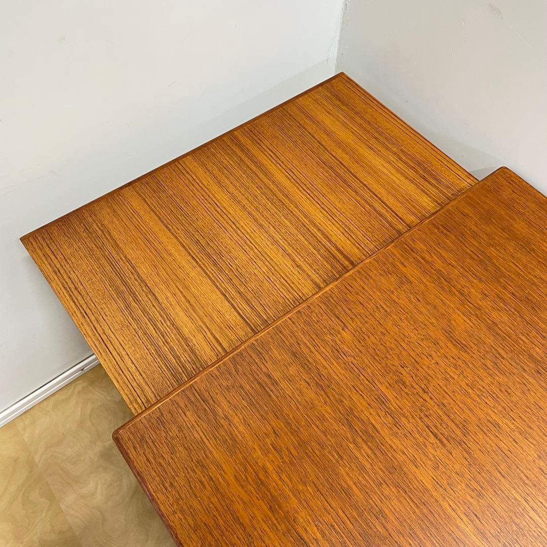 デンマーク チーク材 伸長式テーブル バタフライテーブル 北欧 ビンテージ