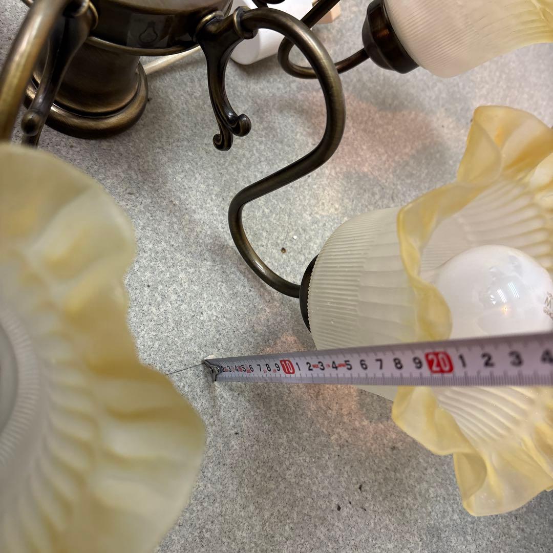 アンティーク 5灯式 シャンデリア 天井照明 昭和レトロ(D-411)