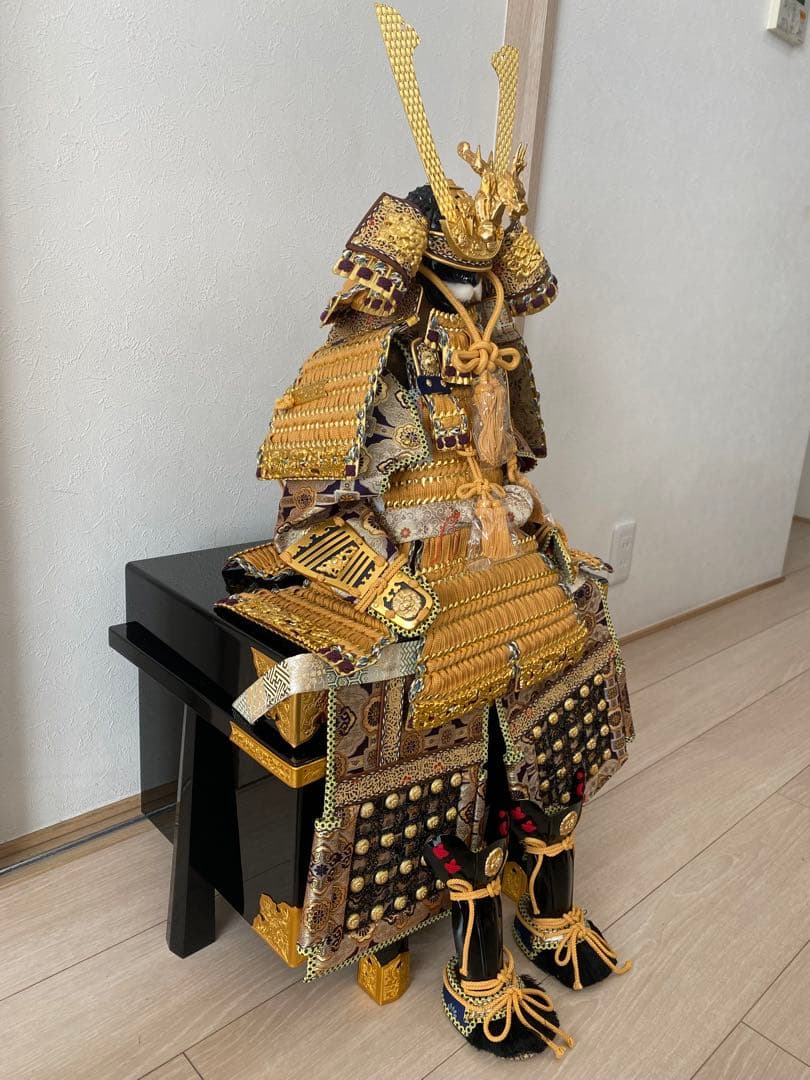 金メッキ 五月人形 兜 華山 武政作 こどもの日 子供の日