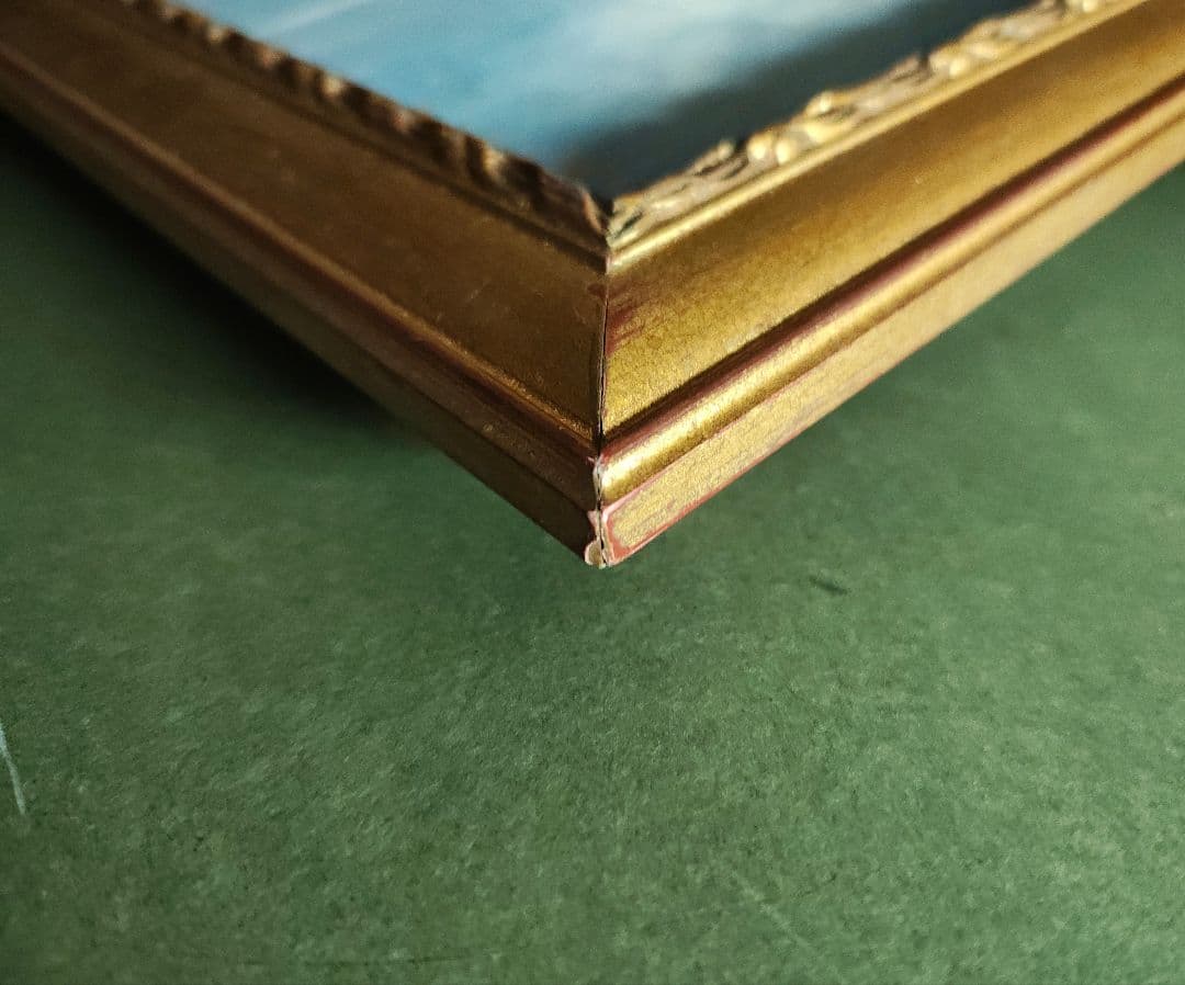 即発送】F30号 公募展 金装飾額（軽量ガラス無）白日会展可 保護用絵画