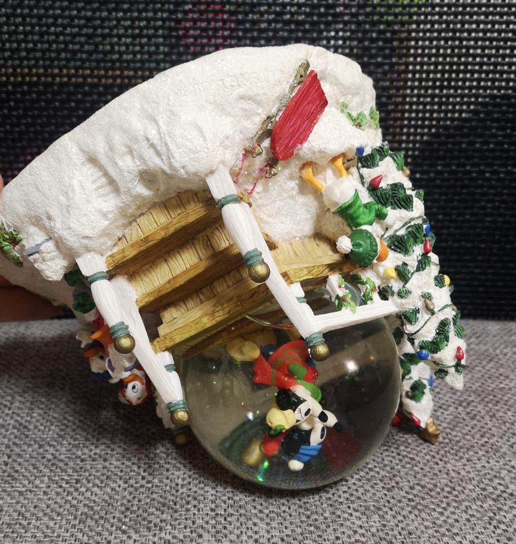 ディズニー　スノードーム　スノーグローブ　クリスマス　オルゴール　レトロ