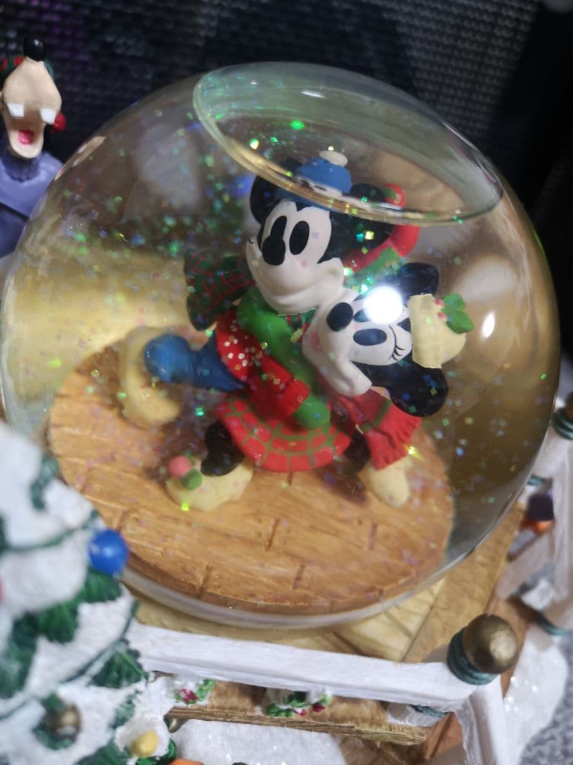 ディズニー　スノードーム　スノーグローブ　クリスマス　オルゴール　レトロ