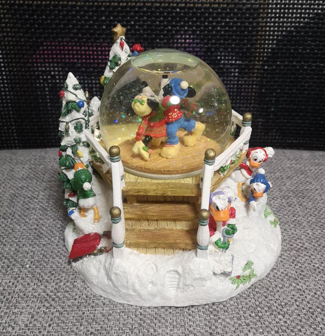 ディズニー　スノードーム　スノーグローブ　クリスマス　オルゴール　レトロ