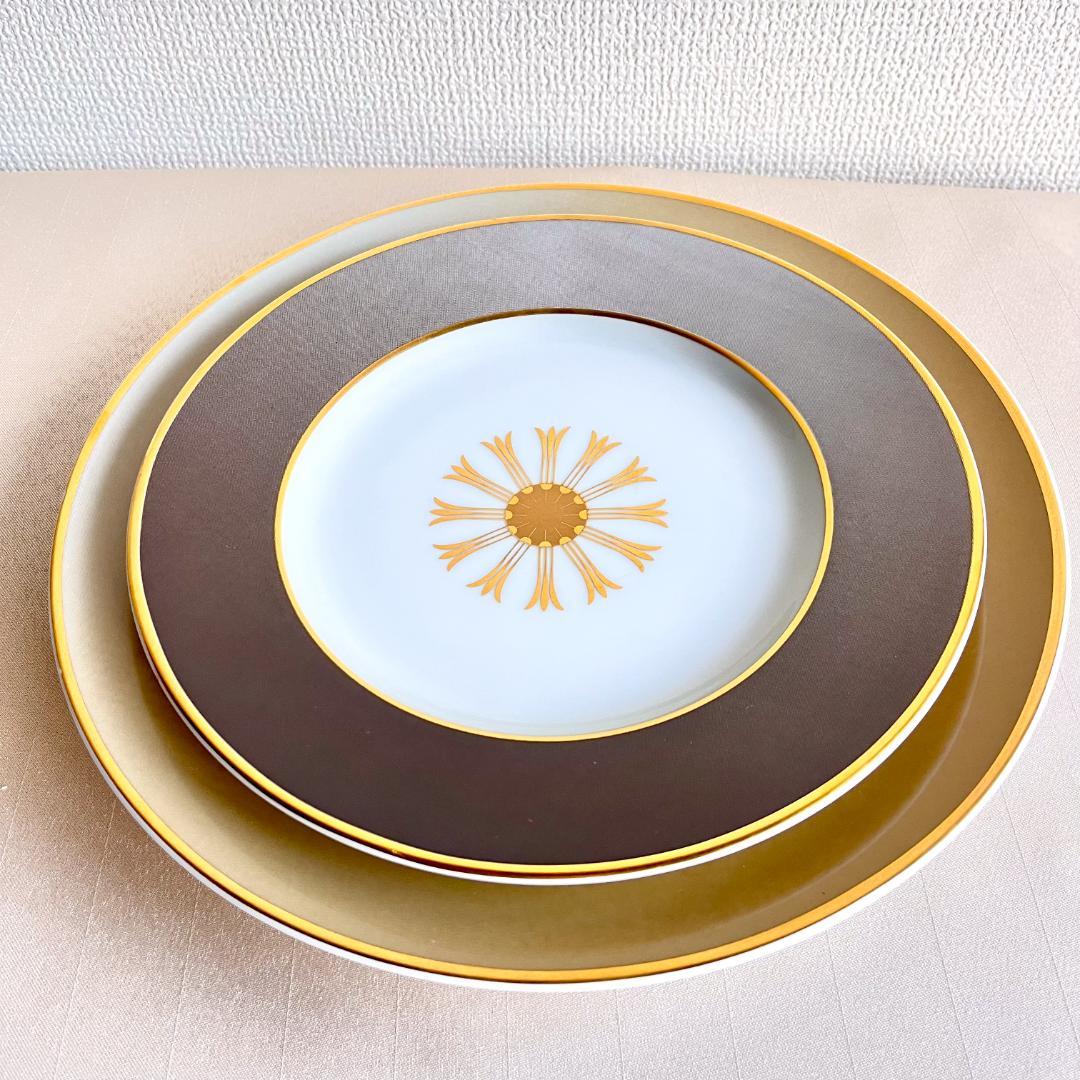 ★新品未使用★フランス製シャビーシックな ミドルプレート 4枚