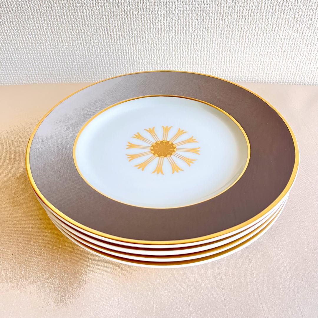 ★新品未使用★フランス製シャビーシックな ミドルプレート 4枚