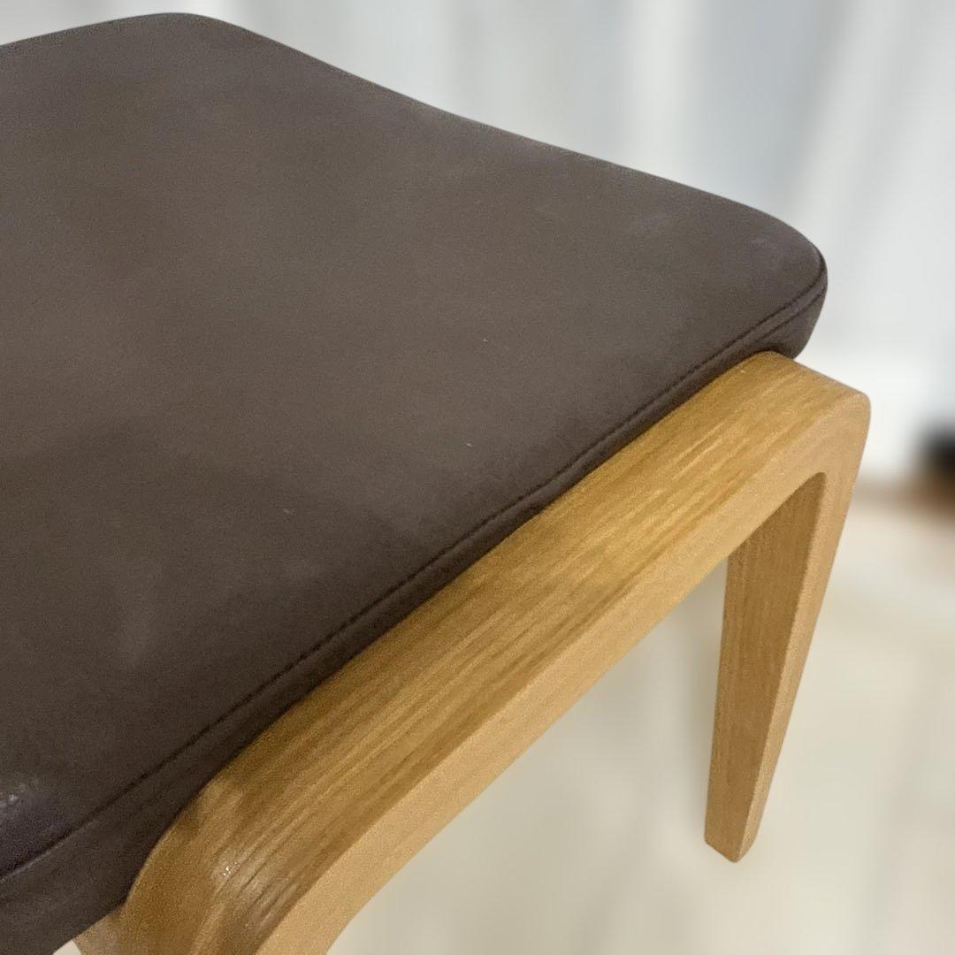 カリモク　ブラウン スツール　カリモク