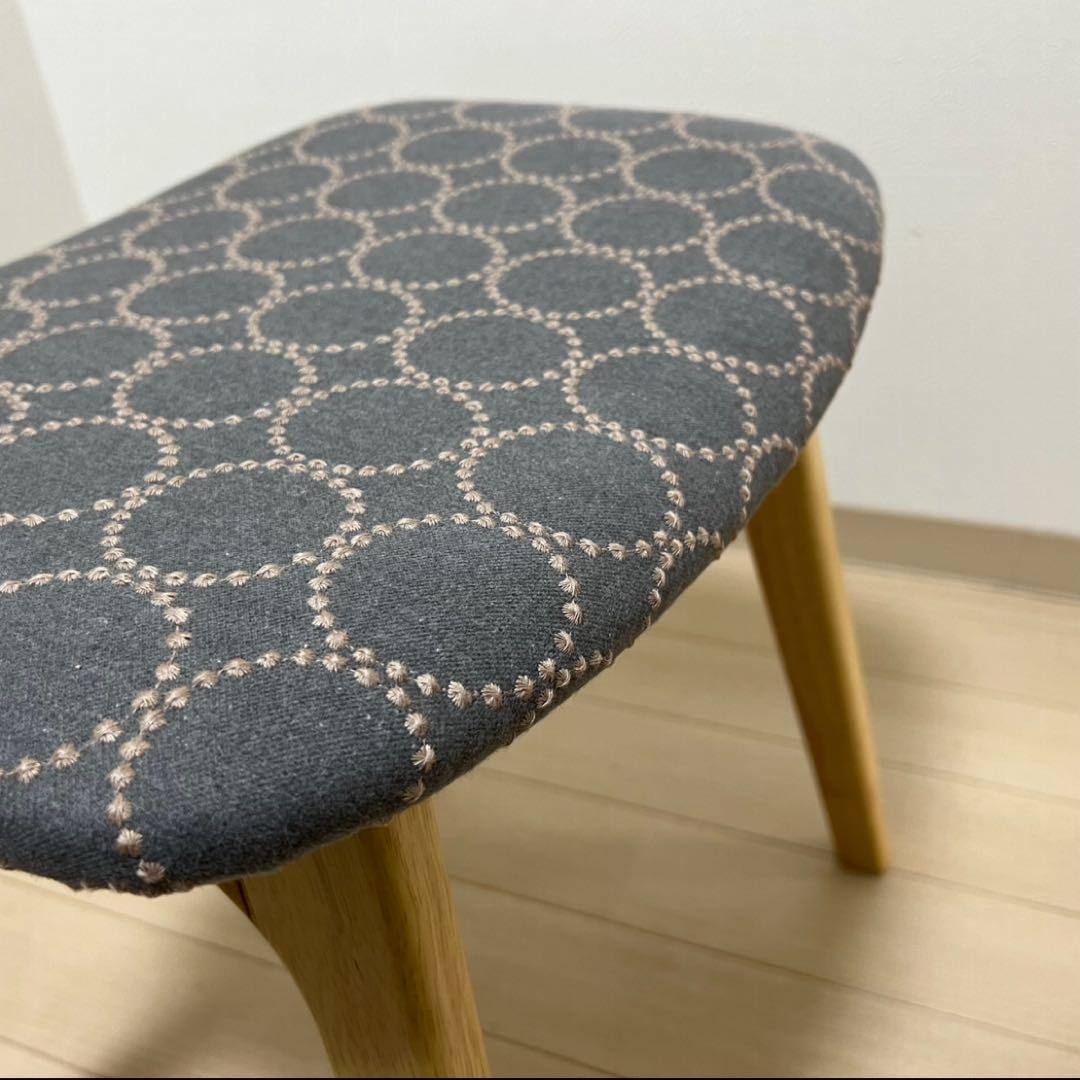 ミナペルホネン スツール タンバリン 細脚 【グレー/ブルー】 オットマン 椅子