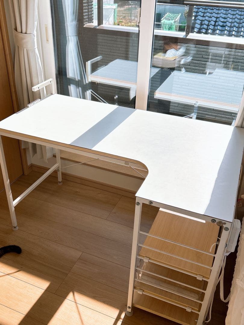 パソコンデスク　勉強机　l字型 120cm 引き取り値引きあり★