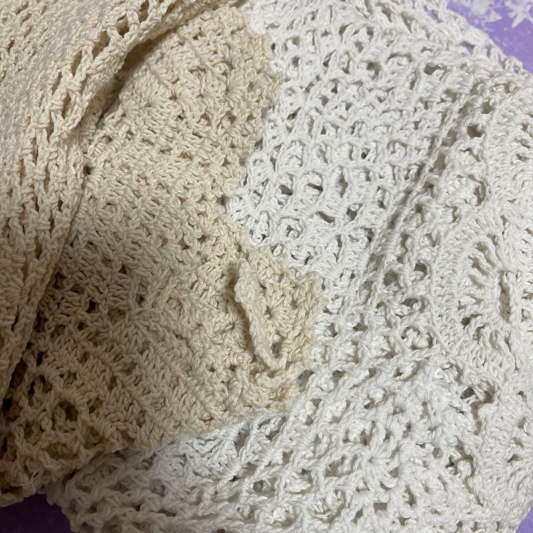 レース編み ベッドカバー大判 カバー マルチカバー