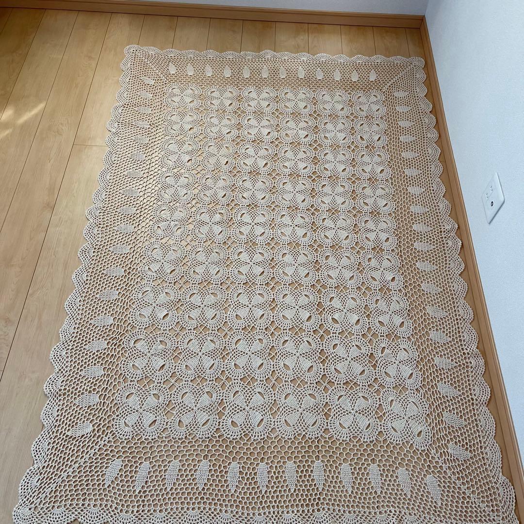 レース編み ベッドカバー大判 カバー マルチカバー