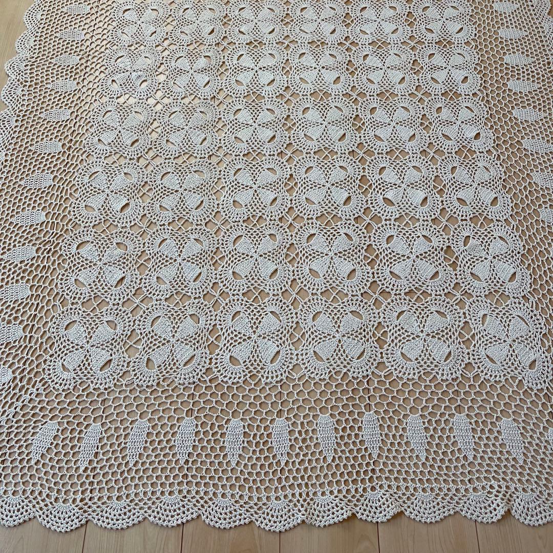 レース編み ベッドカバー大判 カバー マルチカバー