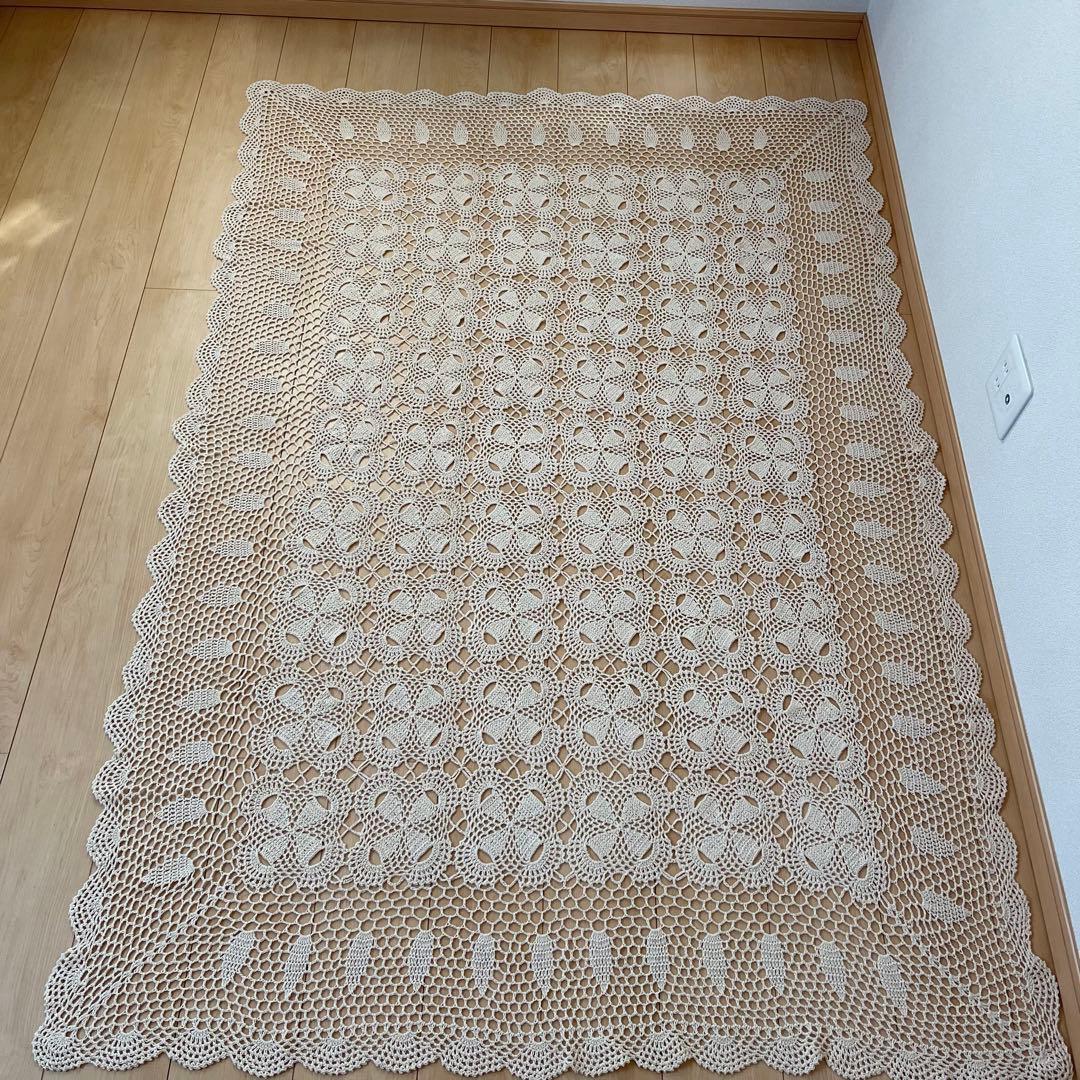 レース編み ベッドカバー大判 カバー マルチカバー
