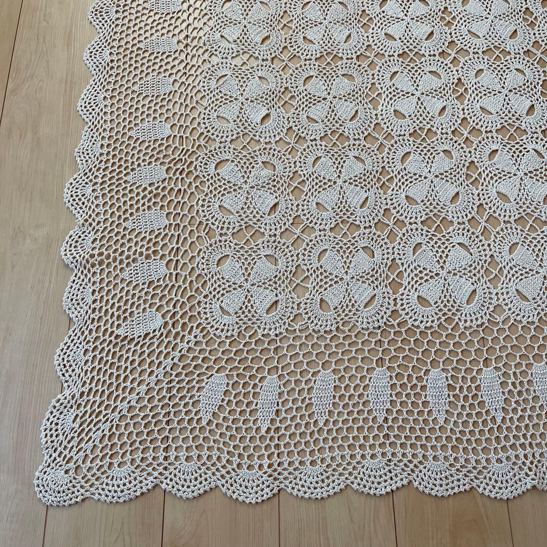 レース編み ベッドカバー大判 カバー マルチカバー