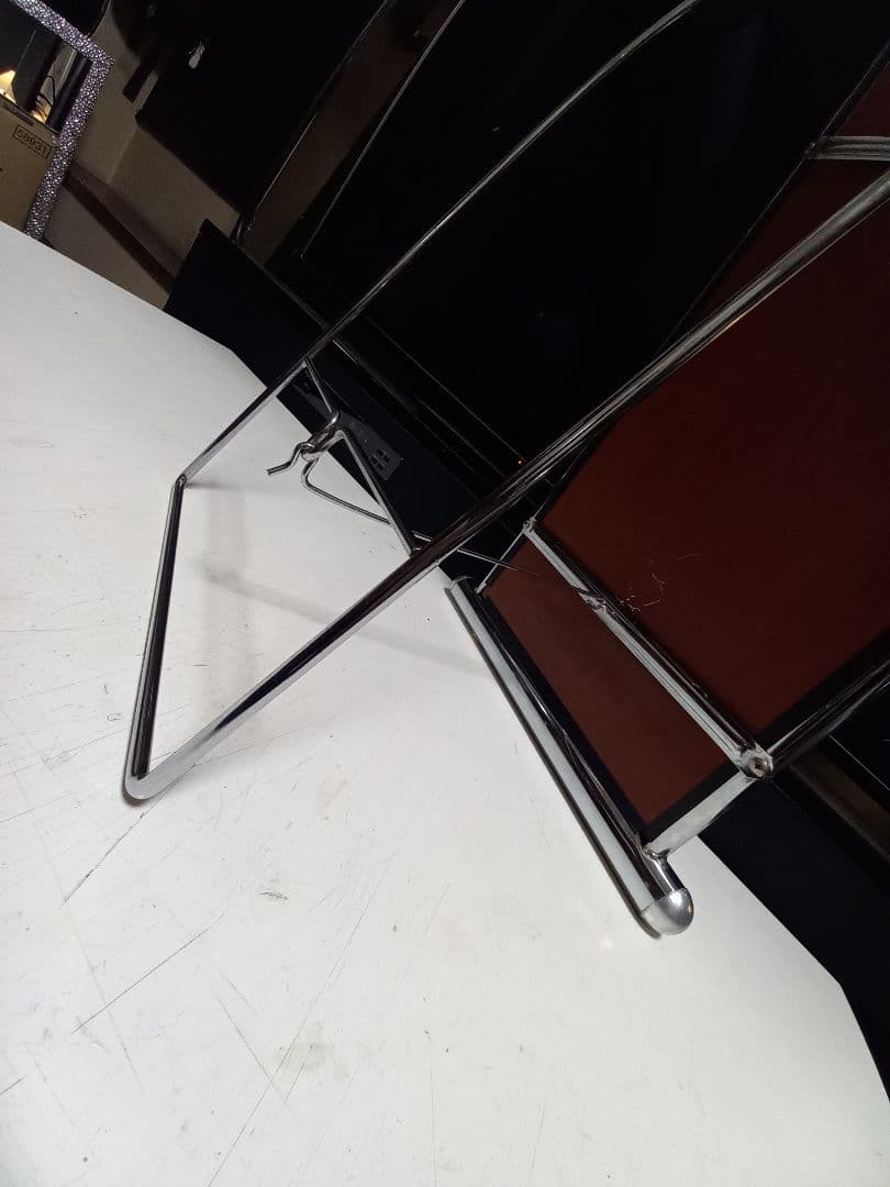 1980's　スペースエイジ　インダストリアル　アーチ　メタル　フレーム　ミラー