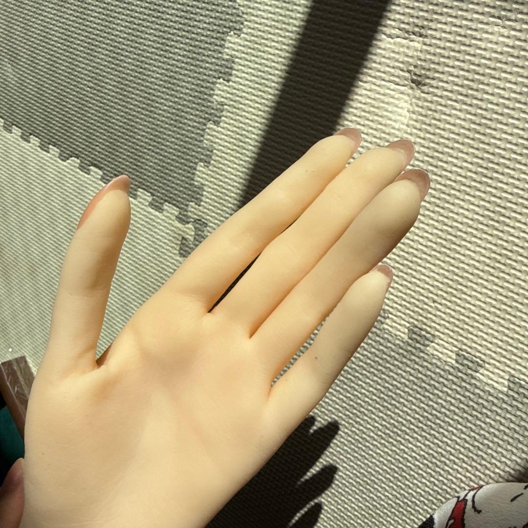 【新品】ネイルアート用手モデル 肌色骨折あり左手　指輪ブレスレット用モデル手