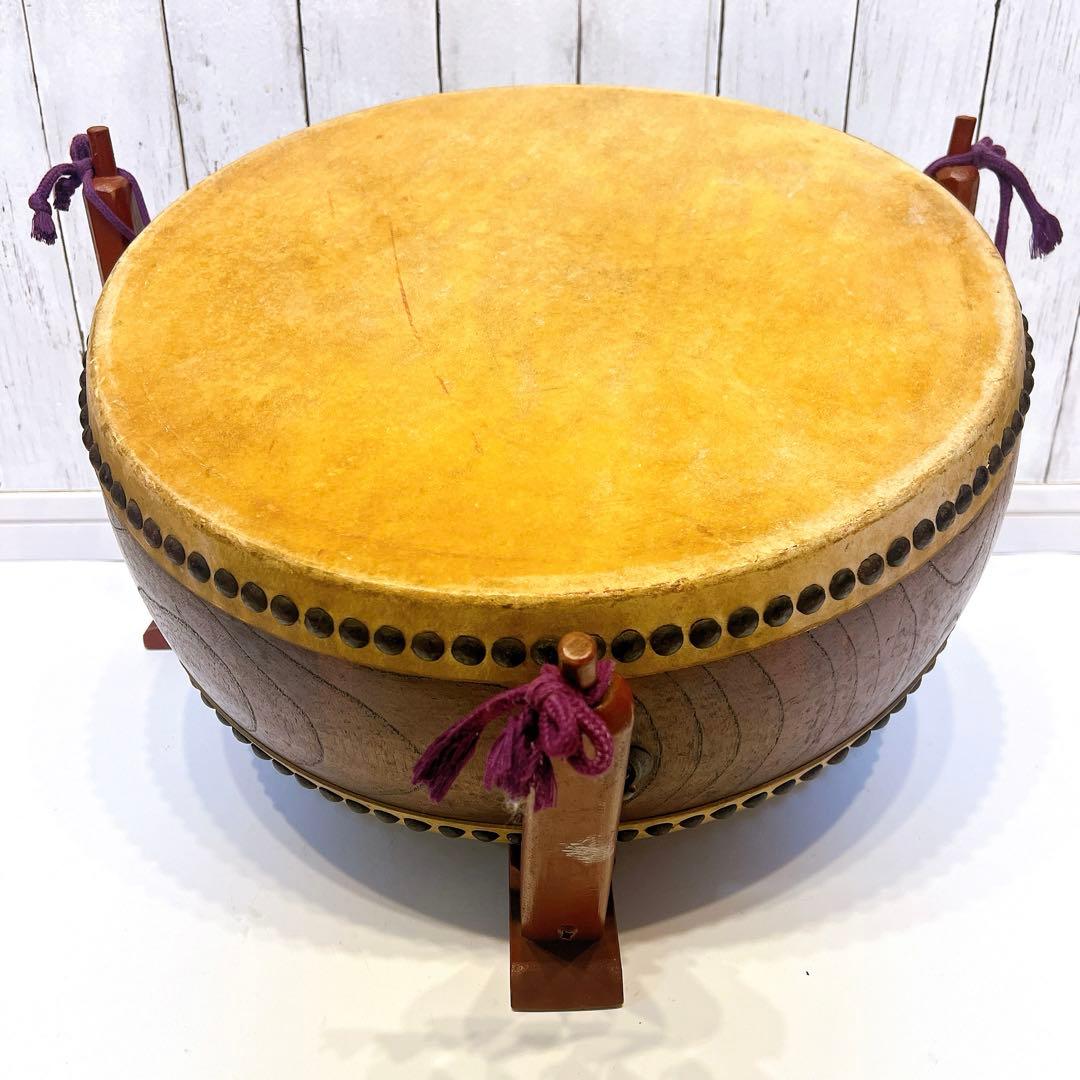 【希少】宮本卯之助 特別上鳴保 和太鼓 平太鼓　42.5×17.5cm