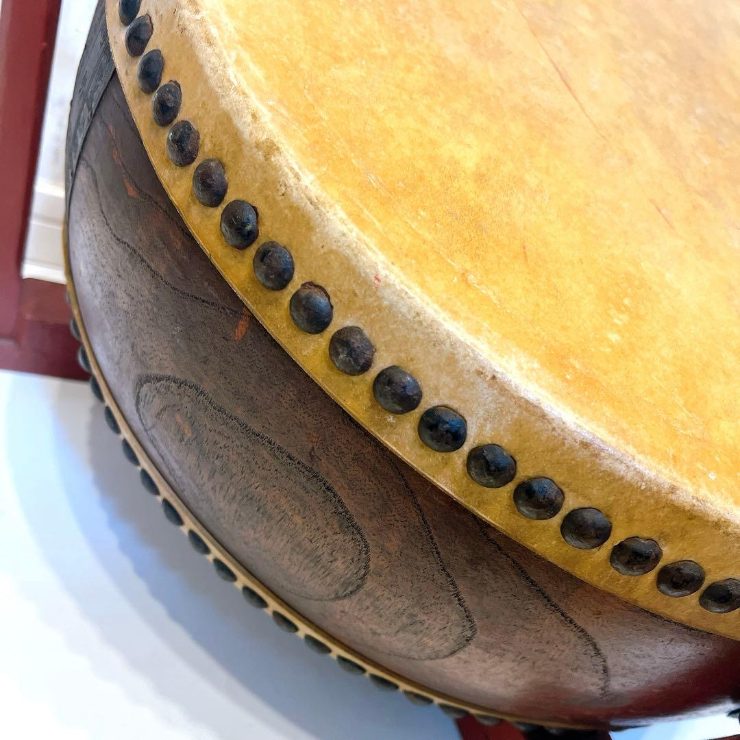 【希少】宮本卯之助 特別上鳴保 和太鼓 平太鼓　42.5×17.5cm