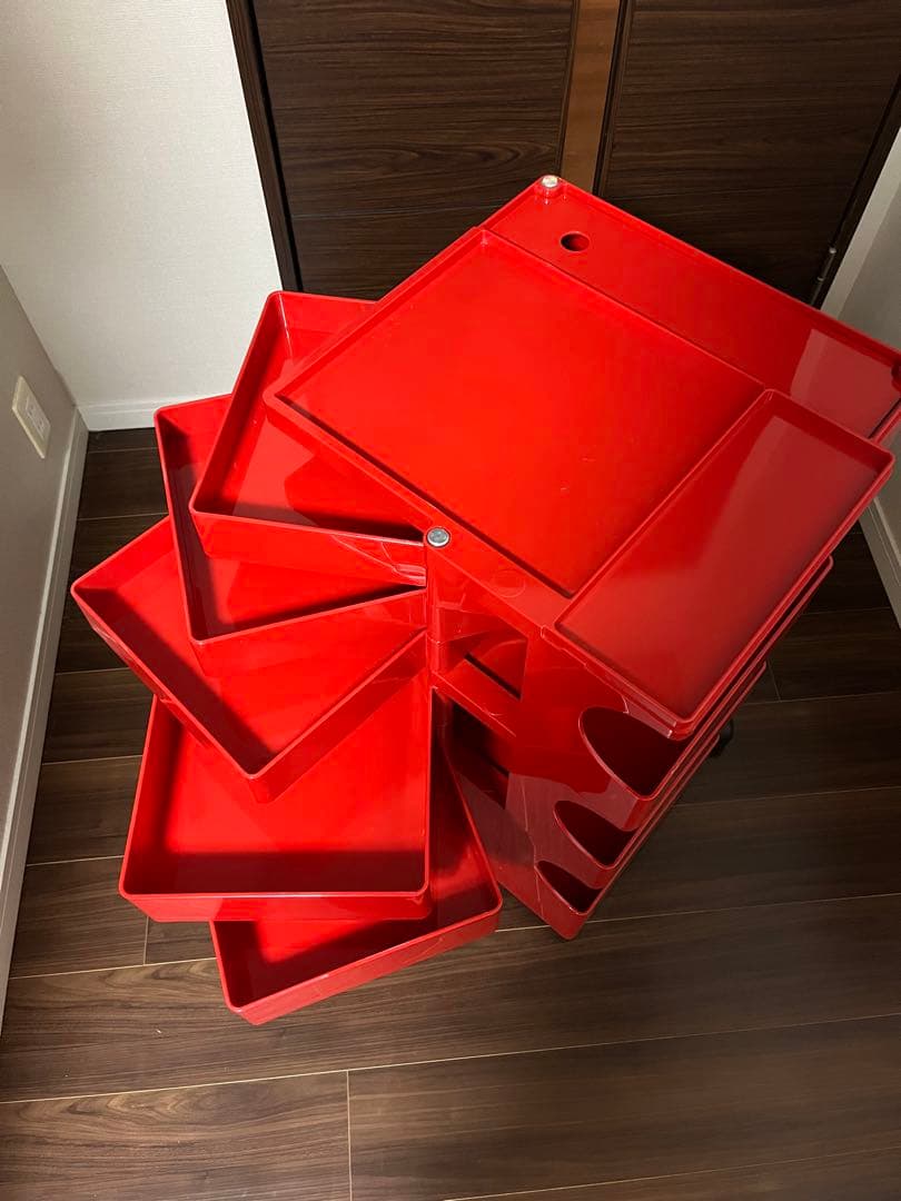 ビーライン　ボビーワゴン　3段5トレイ　レッド