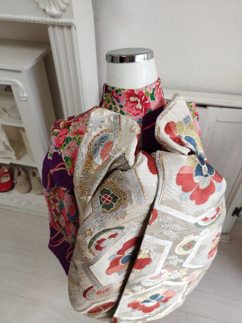 特価品　シャンパンゴールド☆子供用のだらりの帯