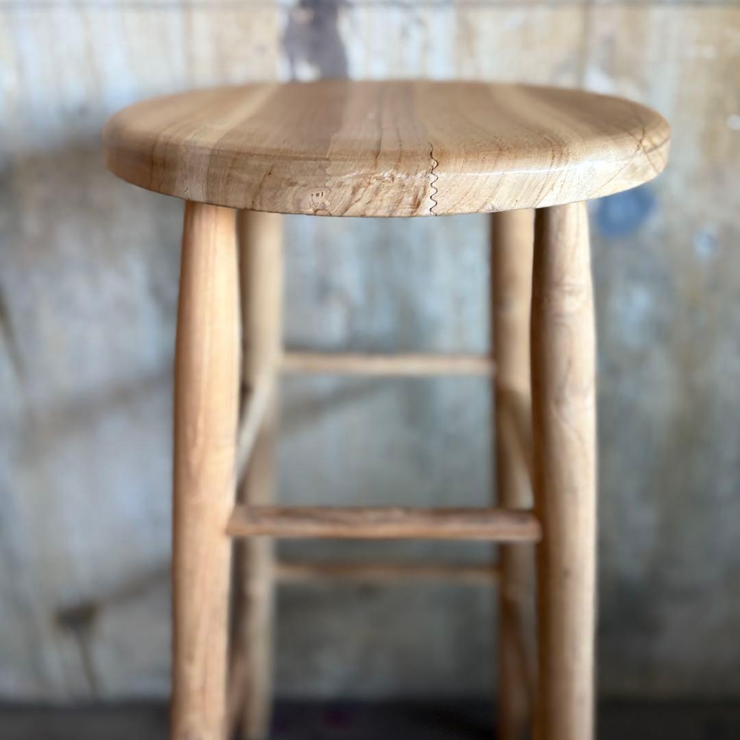 GALLUP ギャラップ　チーク ラウンドトップ スツール　30インチ　③